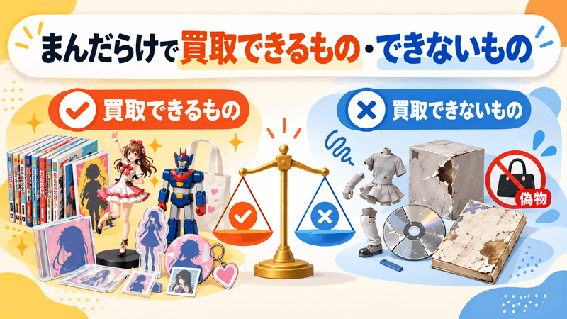 まんだらけで買取できるもの・できないもの