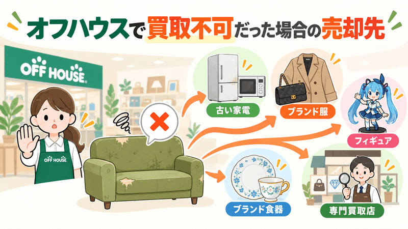 オフハウスで買取不可だった場合の売却先