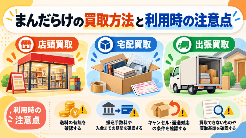 まんだらけの買取方法と利用時の注意点
