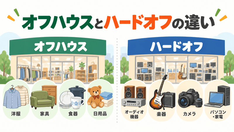 オフハウスとハードオフの違い