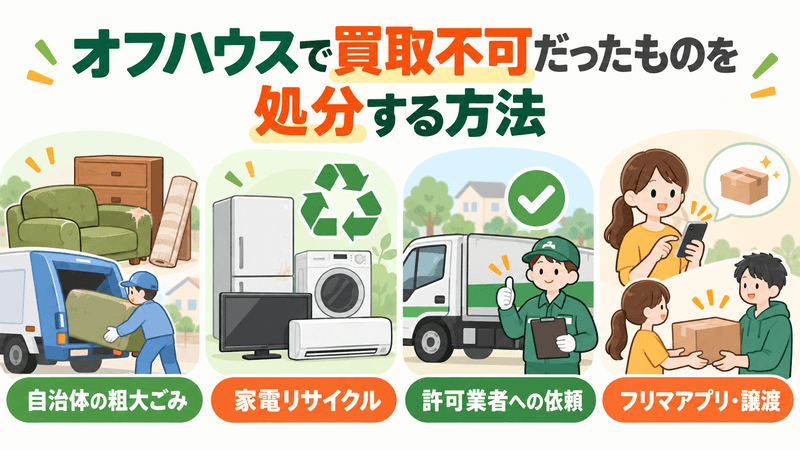 オフハウスで買取不可だったものを処分する方法