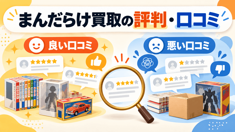 まんだらけ買取の評判・口コミ